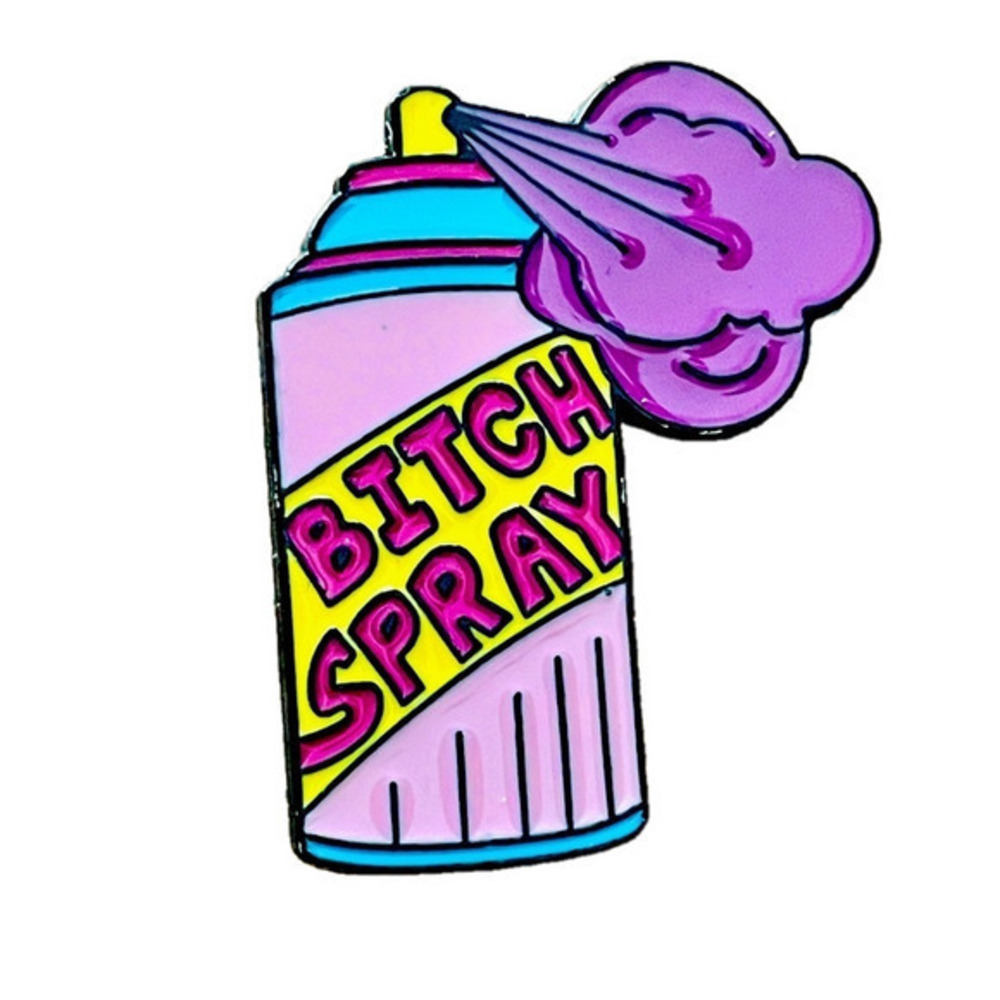 NWT, B Spray High Quality Enamel Pin, Subversive Humor